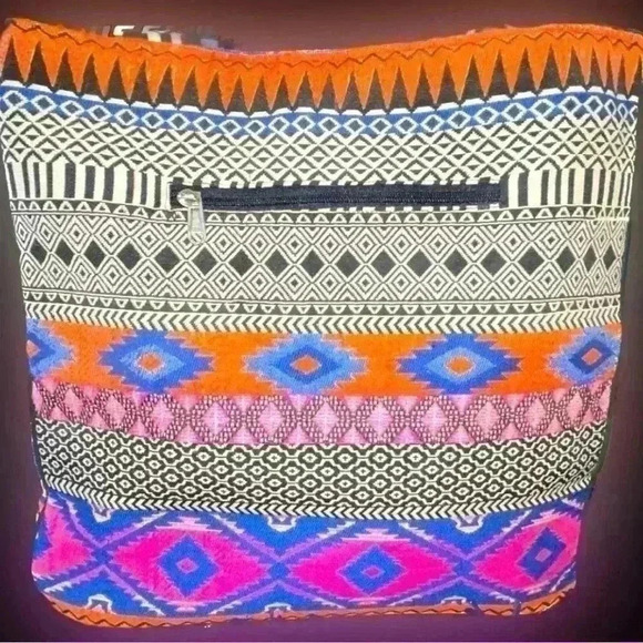 Large Hand Beaded Bright and Vibrant Colors Tote Bag BNWT - Picture 8 of 11